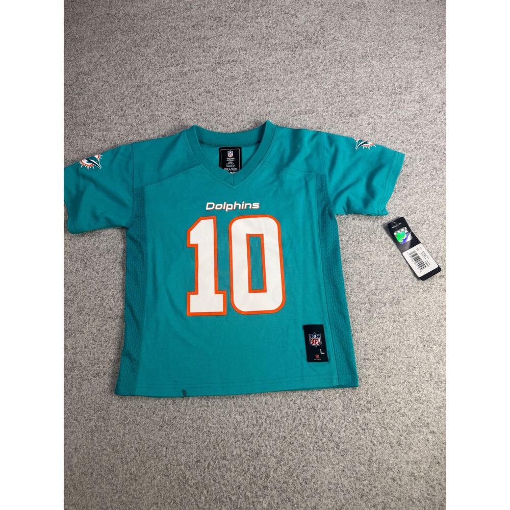 NFL Team Apparel Miami Dolphins Tyreek Hill 10 Youth Jersey Aqua Size L 7 NWT